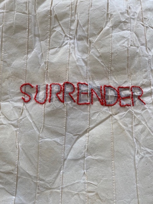 Embroidery Close Up of Surrender